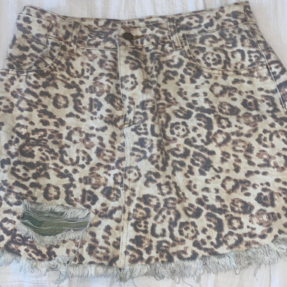 Cheetah print skirt